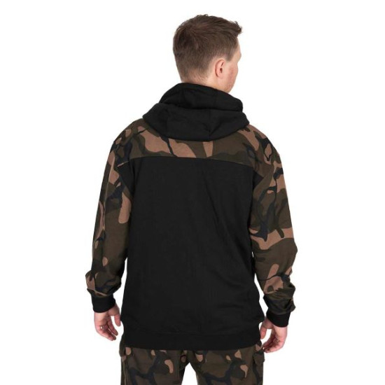 FOX DUKS LW BLACK/CAMO SPLIT ZIP HOODY XL