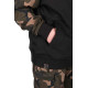 FOX DUKS LW BLACK/CAMO SPLIT ZIP HOODY XL