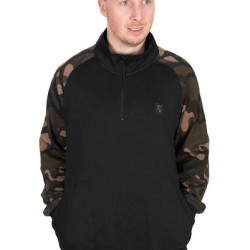 FOX DUKS LW BLACK/CAMO QTR ZIP XL