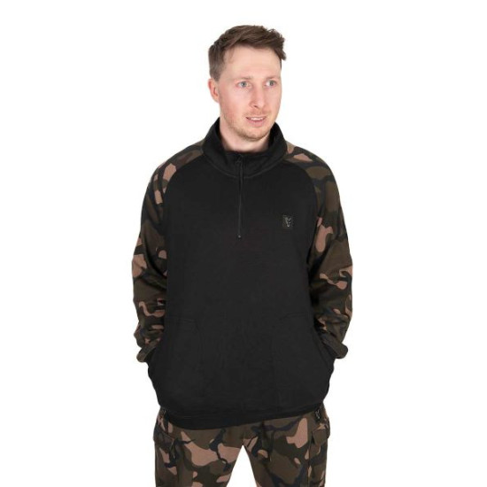 FOX DUKS LW BLACK/CAMO QTR ZIP XXXL