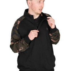 FOX DUKS LW BLACK/CAMO QTR ZIP XL