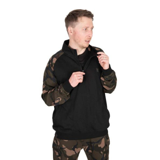 FOX DUKS LW BLACK/CAMO QTR ZIP XXXL