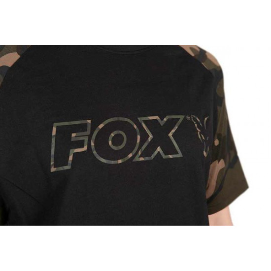 FOX MAJICA BLACK/CAMO OUTLINE T - XL
