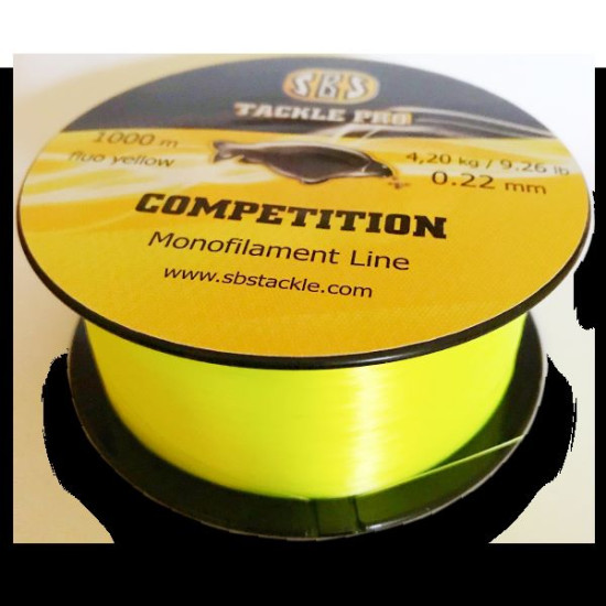 SBS COMPETITION MONO 1000M 0,28MM FLUO YELLOW