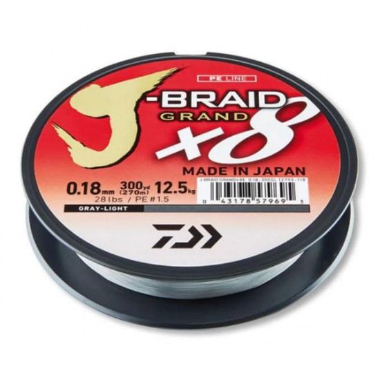 DAIWA STRUNA J-BRAID X8 135m 0,10mm SIVA