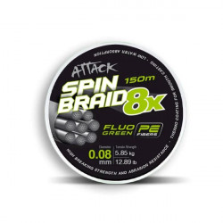 FORMAX ATTACK SPINBRAID X8 150M 0,20MM FLUO GREEN