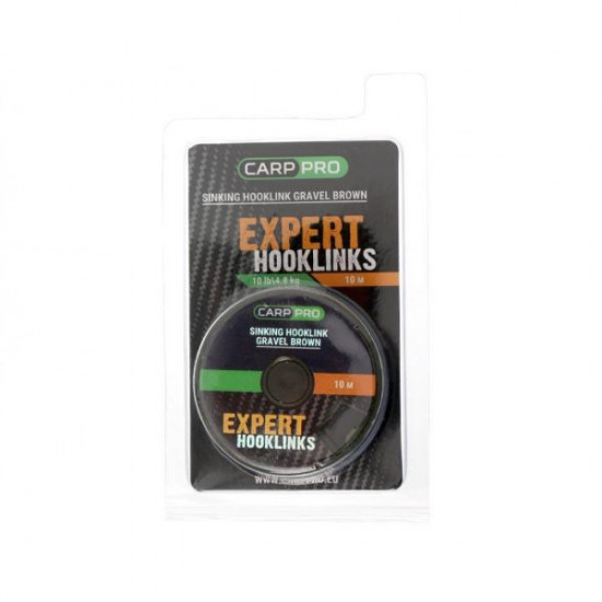 CARP PRO HOOKLINK GRAVEL BROWN 10M 25LB CP3810-025