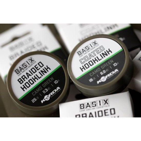 KORDA BASIX BRAIDED HOOKLINK 18LB 10M