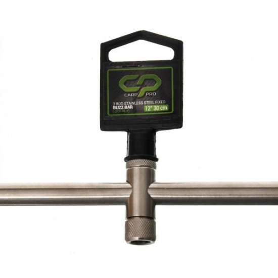 CARP PRO BUZZ BAR 3 RODS 30CM STAINLESS STEEL WITH LOCKNUT