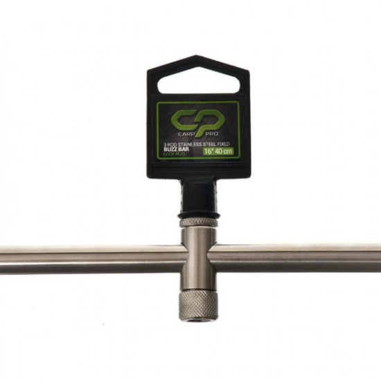CARP PRO BUZZ BAR 3 RODS 40CM STAINLESS STEEL WITH LOCKNUT