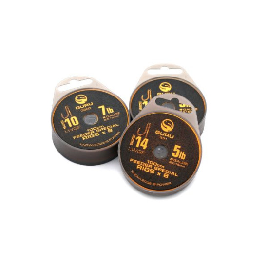 GURU VEZANE UDICE LWGF FEEDER RIG 1M SIZE 14 8PCS