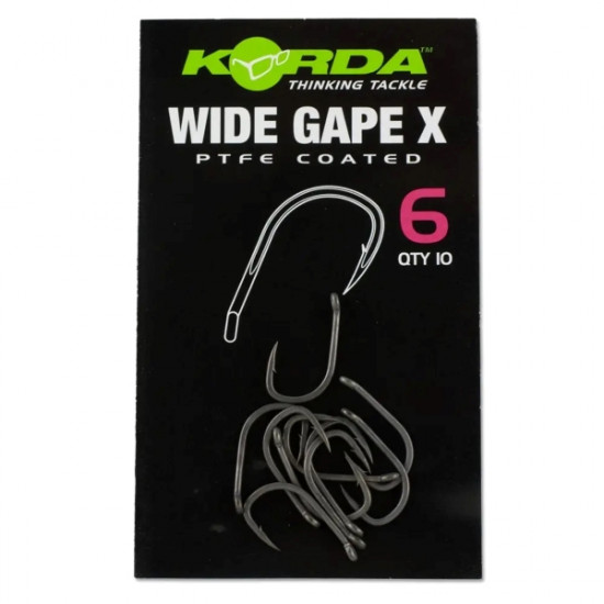 KORDA WIDE GAPE X HOOKS SIZE 6