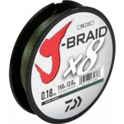 DAIWA STRUNA J-BRAID X8 150m 0,18mm ZELENA