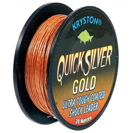 KRYSTON QUICK SILVER GOLD COATED LEADER 35LB 20M